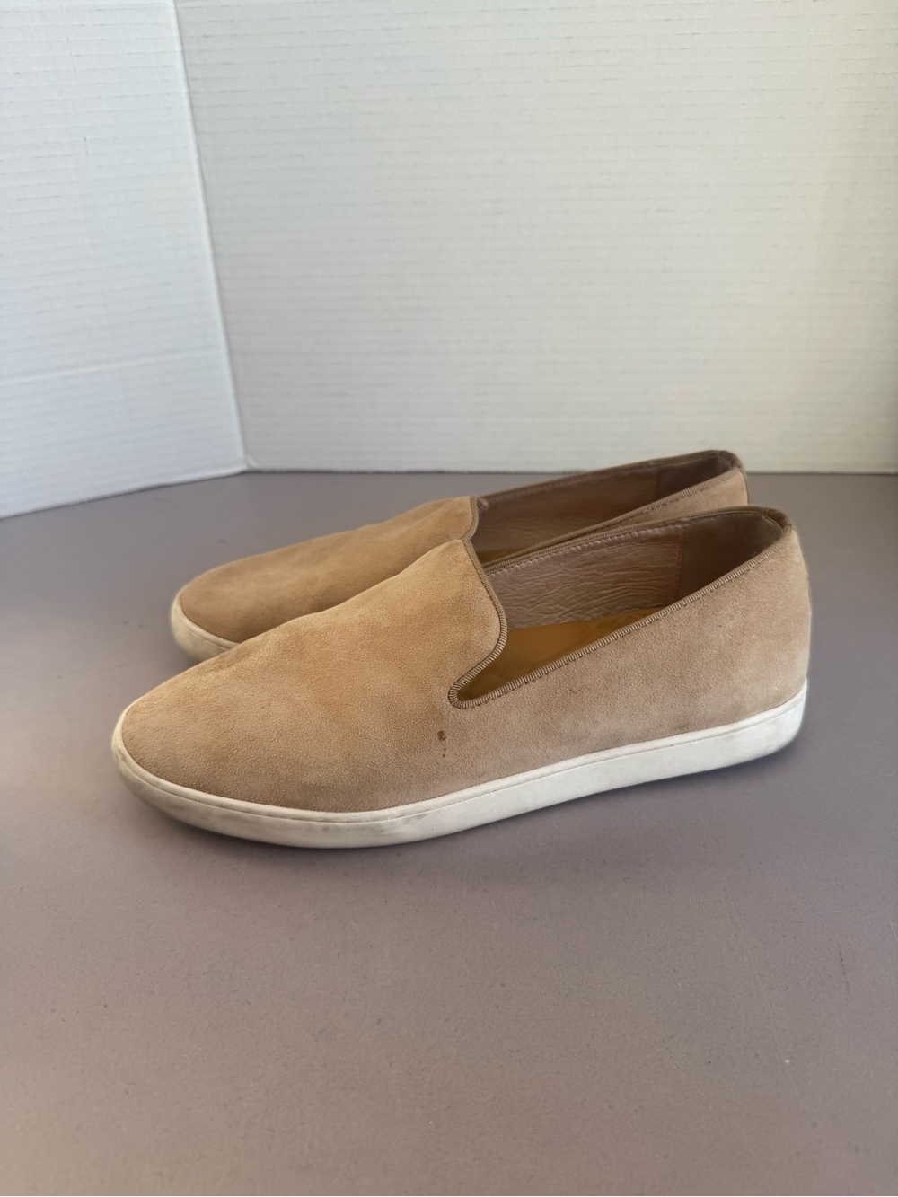 Birdies Slip-On Loafers in Light Tan Suede - Picture 6 of 8